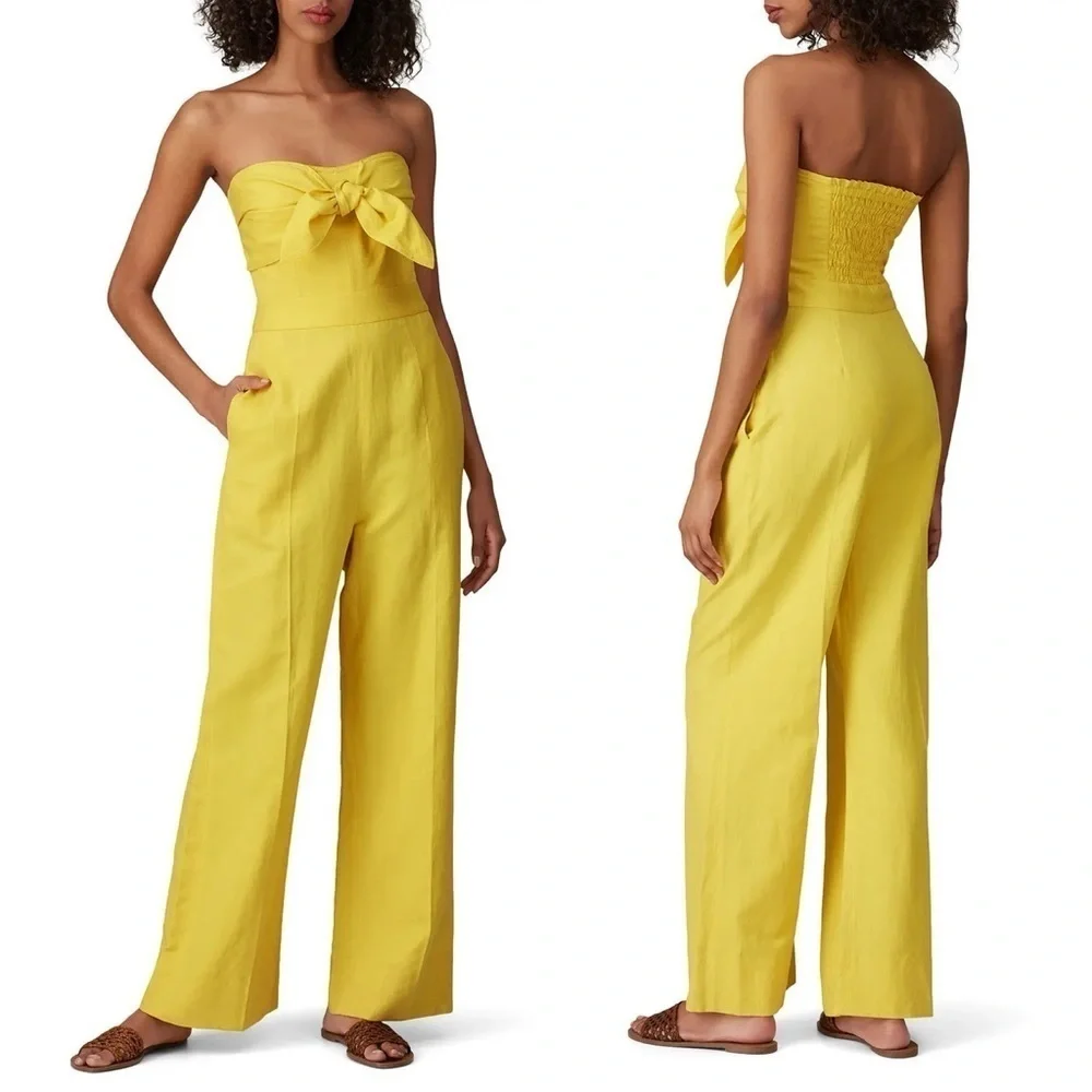 Derek Lam 10 Crosby Alene Tie Front Jumpsuit